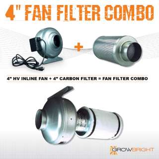 14 CARBON AIR FILTER VALUE COMBO 4 INCH INLINE FAN EXHAUST 