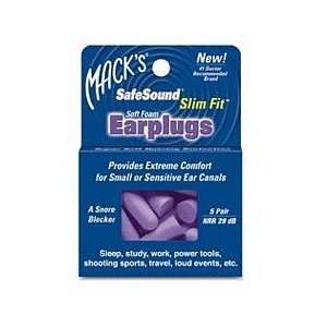  Macks SafeSound Slim Fit Ear Plugs 5 Pr Health & Personal 