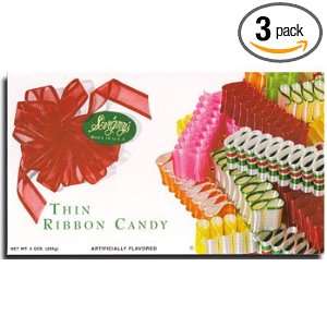 Sevirnys Thin Ribbon Candy Christmas 9 Oz Box (Pack of 3)  