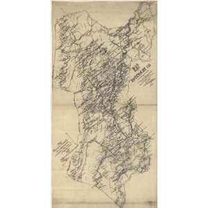  Civil War Map Map of Botetourt Co.  from surveys and and 