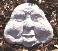 plaster concrete plastic mold funny garden face #2  