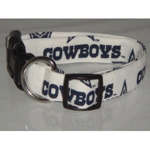  NFL Dallas Cowboys Football Dog Collar White Small 1 