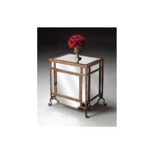  Strasburg Mirrored Chairside Table