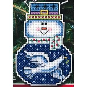   Snowman with Dove Ornament kit (cross stitch) Arts, Crafts & Sewing