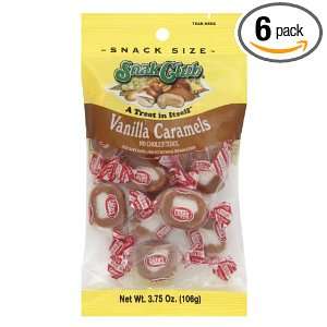 Snak Club Vanilla Caramels, 3.75 Ounce Bags (Pack of 6)  