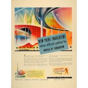 1940 Ad Hercules Parlon Paint New York Worlds Fair   Original Print 