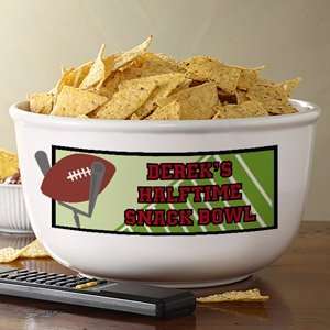  Game Time Personalized Football Party Snack Bowl Kitchen 