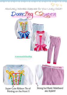 NWT Baby & Toddler Girl Cute Sleepwear Pajama Set  Dancing Queen 