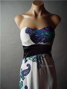 POSH Scarf Paisley Floral Print Long Maxi fp Dress XS/S  