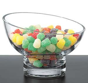 Slanted Crystal Clear Candy Hostess Bowl  