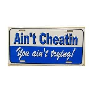   You Aint Trying License Plate Plates Tag Tags auto vehicle car front