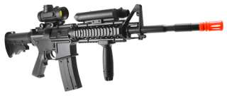 Rise M06A1 M4/M16 R.I.S. Auto Electric Airsoft Rifle w/ Scope, Goggles 