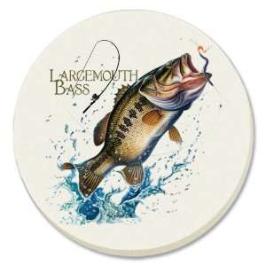  CounterArt Largemouth Bass Absorbent Coasters, Set of 4 
