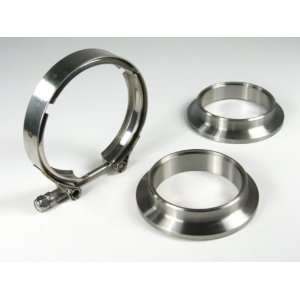    OBX Stainless Steel 3.0 V Band Clamp and Flange Automotive