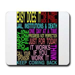  12 STEP SLOGANS Health Mousepad by  Office 