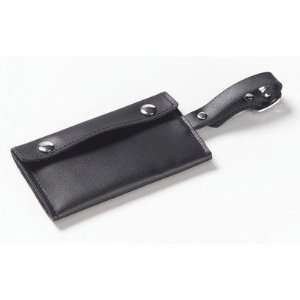  Clava Leather CL 2304BLK Wrap Around Luggage Tag in Black 