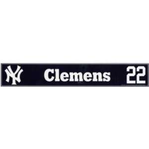 Roger Clemens #22 2007 Yankees Clubhouse Locker Room Name Plate   MLB 