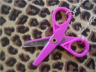 PINK SCISSOR NECKLACETHEY REALLY CUT KITSCH  