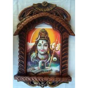  Lord Shiva with Shivling in Himalayas poster painting in 
