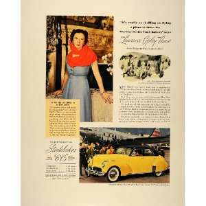  1941 Ad Studebaker Skyways Series President Yellow Car 