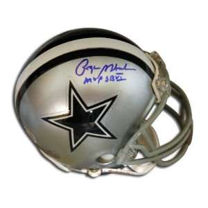 Autographed Roger Staubach Dallas Cowboys Mini Helmet Inscribed Sb Vi 
