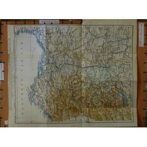  MAP 1889 FRANCE ALPS MARSEILLE CETTE TOULON NICE ARLES 
