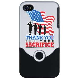  iPhone 4 or 4S Slider Case Silver US Military Army Navy 