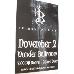 Skinny Puppy Poster   09 Gray Concert Flyer   Wonder Ballroom