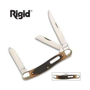  Rigid 3 Blade Stockman, Saw Tooth Textured Delrin Sports 