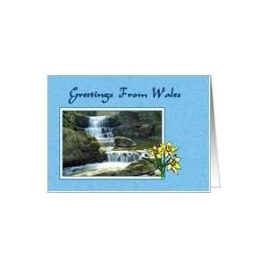  Places   Wales, Coed y Ffynau Waterfall Card Health 