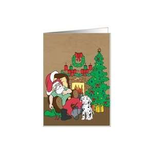  Santas Dalmatian Christmas Cards Card Health & Personal 