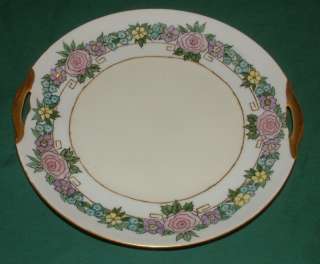 KPM Silesia Serving Plate. Hand painted. Flowers.  