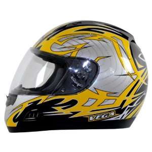  Vega Altura Yellow Stryker Graphic Medium Full Face Helmet 