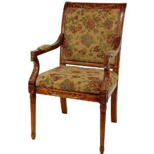  Queen Victoria Sitting Room Chair   Ochre Flowers