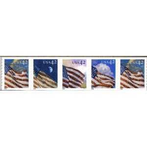  2008 American Flag #4235a PNC Strip of 5 x 42 cents US 
