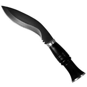  Black Gurkha Knife 6 9/10 Sanded Fixed Blade S. Steel Kukri Machete 