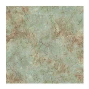   II Marble Prepasted Wallpaper, Soft Turquoise/Chocolate Brown/Cream