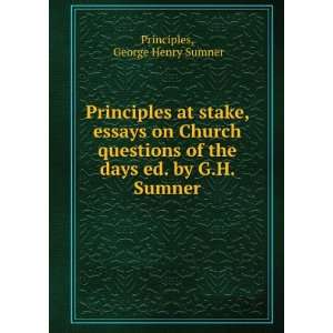   ed. by G.H. Sumner George Henry Sumner Principles  Books