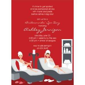  Spa Day Berry Spa Party Invitation 