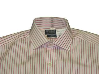 NWT POLO RALPH LAUREN MENS RED WHITE STRIPED REGENT CLASSIC FIT DRESS 