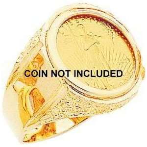  14K Gold 1/10oz American Eagle Coin Ring Sz 10 Jewelry