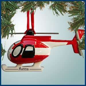  Personalized Christmas Ornaments   Red Helicopter 