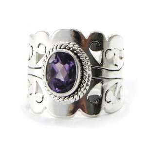  Ring silver Colisée amethyst.   Taille 58 Jewelry