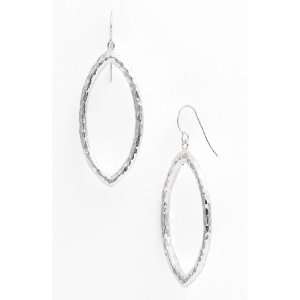  Simon Sebbag Hammered Open Marquise Drop Earrings Jewelry