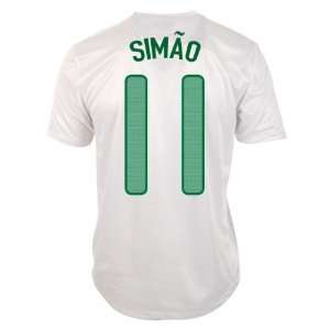  New Soccer Jersey Euro 2012 Simao # 11 Portugal Away White 