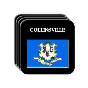 US State Flag   COLLINSVILLE, Connecticut (CT) Set of 4 Mini Mousepad 