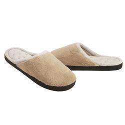 ISOTONER Microterry TAUPE Gray WIDE Width Slipper Clog  