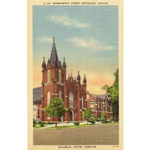   Postcard Washington Street Methodist Church Columbia South Carolina