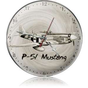   51 Black and white Aviation Clock   Garage Art Signs