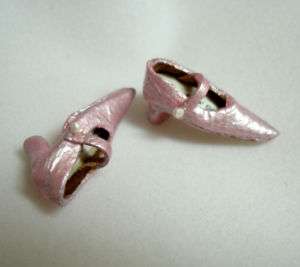 Dolls Cobbler Miniature Pink Leather Zelda Strap Shoes  